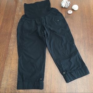 🔴 Maternity Black Roll Up Pants